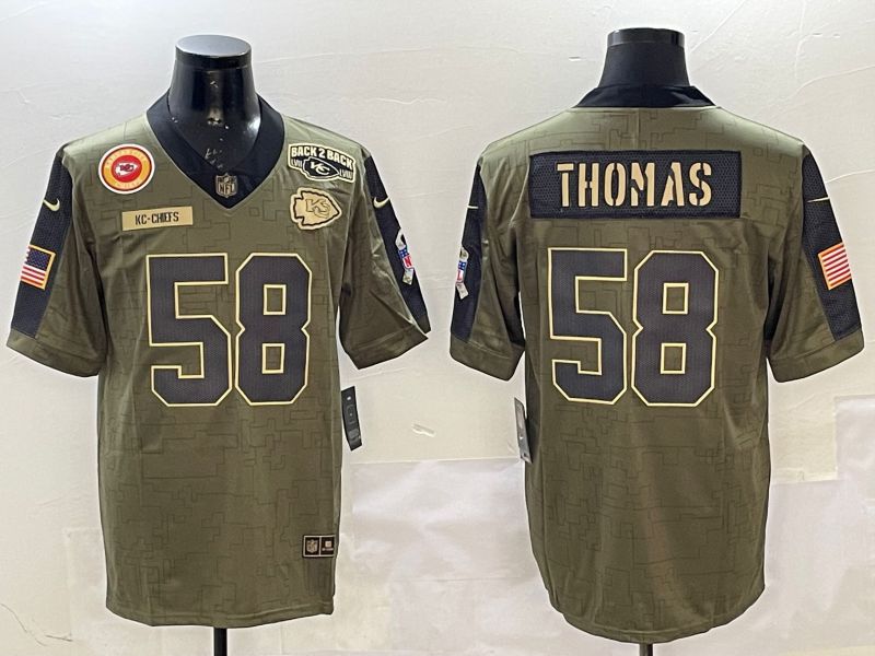 Men Kansas City Chiefs #58 Thomas Green 2025 Nike Salute to Service Limited NFL Jersey style 7